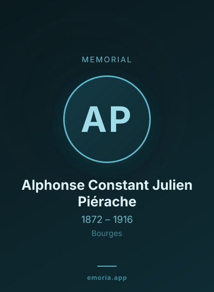 Memorial portrait of Alphonse Constant Julien Piérache