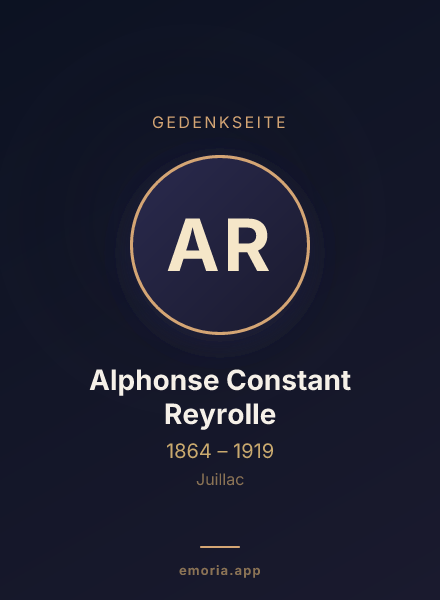 Gedenkportrait von Alphonse Constant Reyrolle