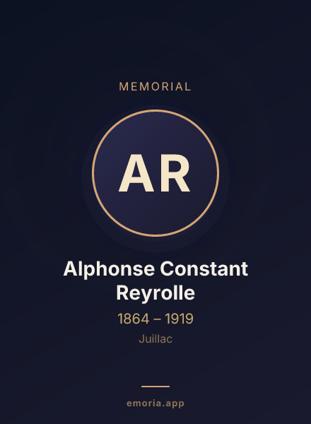 Memorial portrait of Alphonse Constant Reyrolle