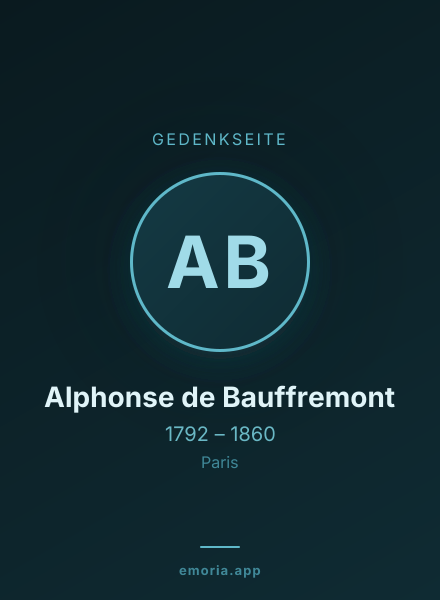 Gedenkportrait von Alphonse de Bauffremont