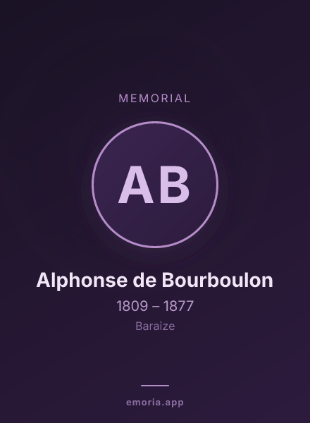 Memorial portrait of Alphonse de Bourboulon