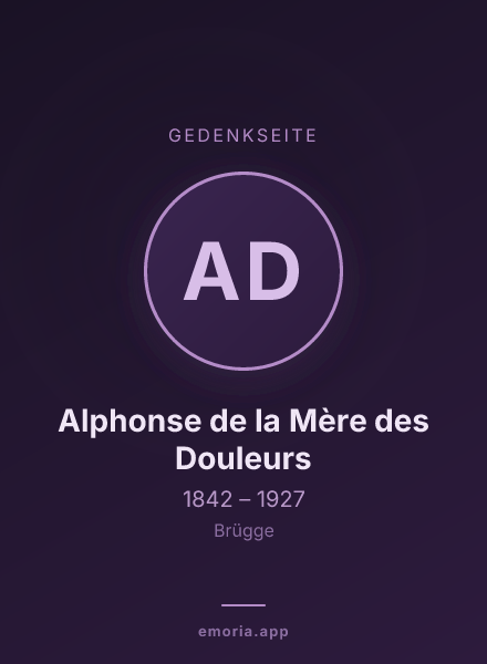 Gedenkportrait von Alphonse de la Mère des Douleurs