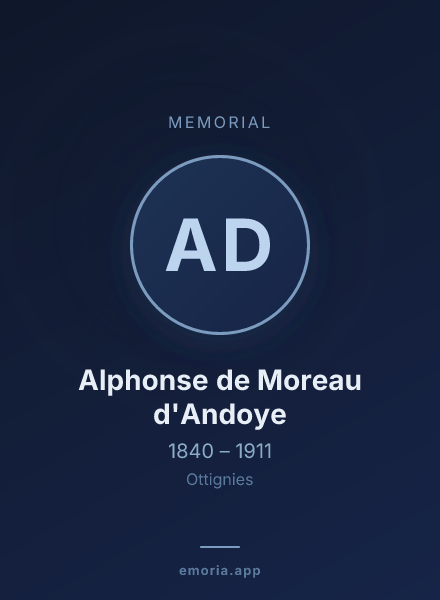 Memorial portrait of Alphonse de Moreau d'Andoye
