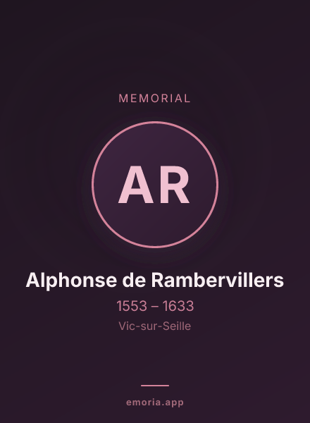 Memorial portrait of Alphonse de Rambervillers