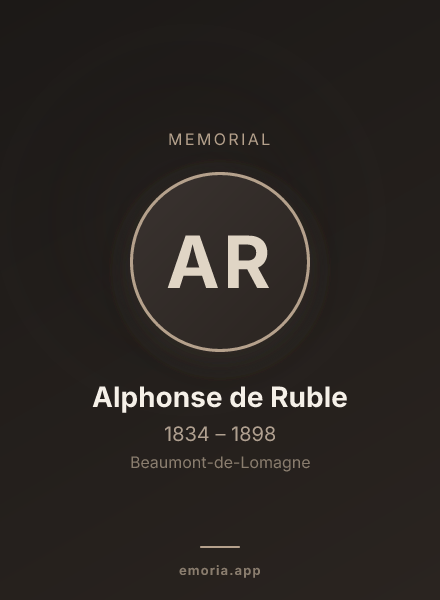 Memorial portrait of Alphonse de Ruble