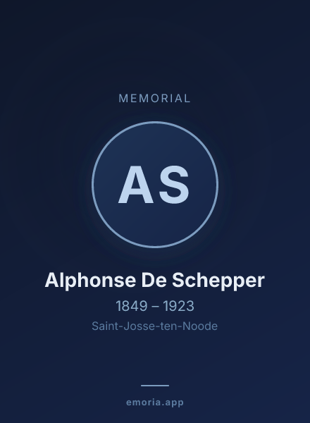 Memorial portrait of Alphonse De Schepper