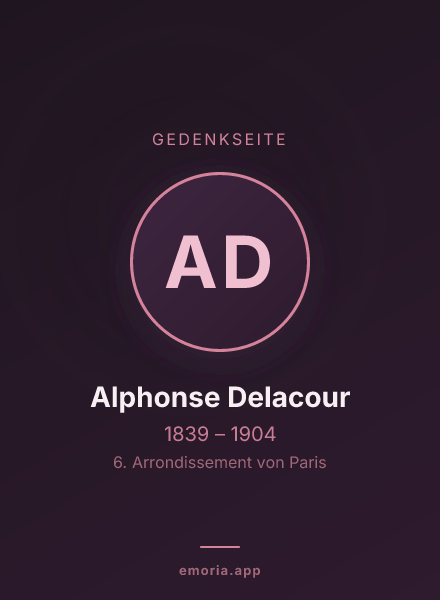Gedenkportrait von Alphonse Delacour