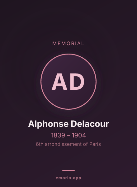 Memorial portrait of Alphonse Delacour