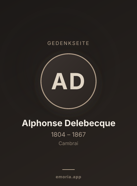 Gedenkportrait von Alphonse Delebecque