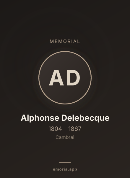 Memorial portrait of Alphonse Delebecque