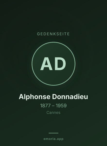 Gedenkportrait von Alphonse Donnadieu
