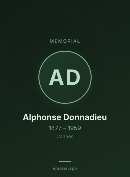 Memorial portrait of Alphonse Donnadieu