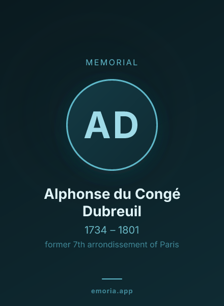 Memorial portrait of Alphonse du Congé Dubreuil
