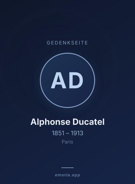 Gedenkportrait von Alphonse Ducatel