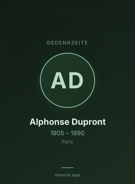 Gedenkportrait von Alphonse Dupront