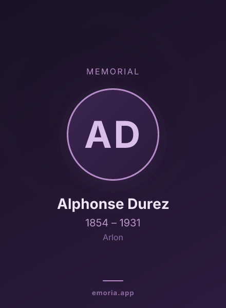 Memorial portrait of Alphonse Durez