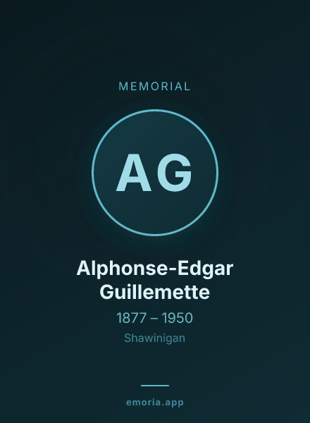 Memorial portrait of Alphonse-Edgar Guillemette