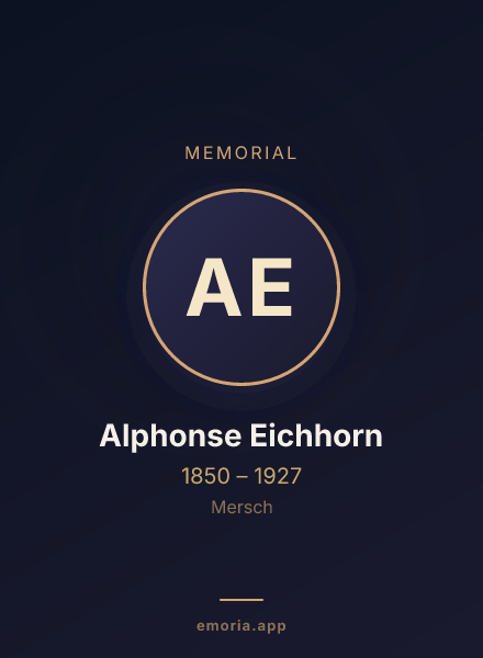 Memorial portrait of Alphonse Eichhorn