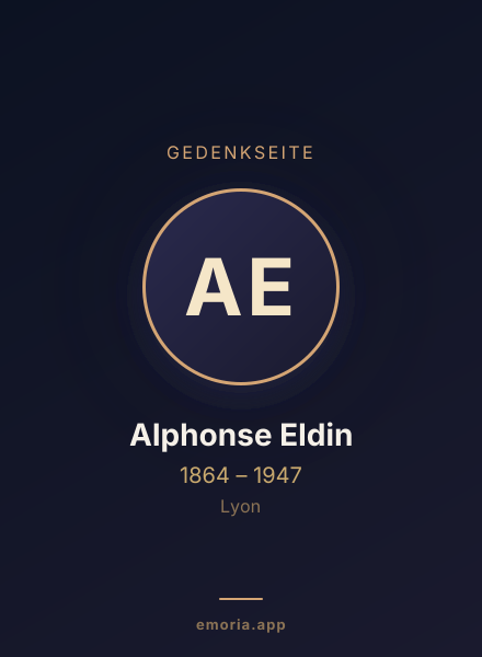 Gedenkportrait von Alphonse Eldin