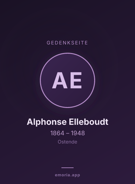 Gedenkportrait von Alphonse Elleboudt