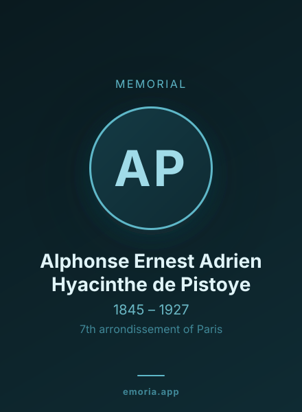 Memorial portrait of Alphonse Ernest Adrien Hyacinthe de Pistoye