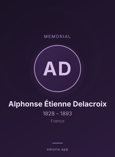 Memorial portrait of Alphonse Étienne Delacroix