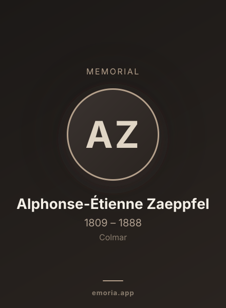Memorial portrait of Alphonse-Étienne Zaeppfel