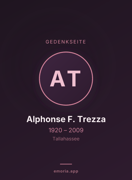 Gedenkportrait von Alphonse F. Trezza