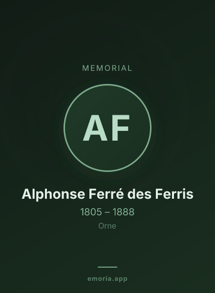 Memorial portrait of Alphonse Ferré des Ferris