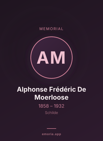 Memorial portrait of Alphonse Frédéric De Moerloose