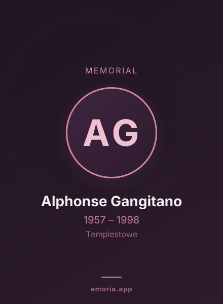 Memorial portrait of Alphonse Gangitano