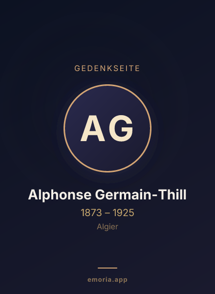 Gedenkportrait von Alphonse Germain-Thill