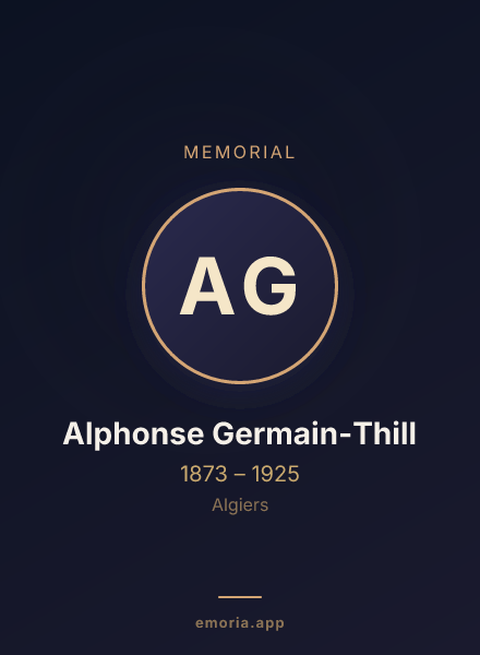 Memorial portrait of Alphonse Germain-Thill