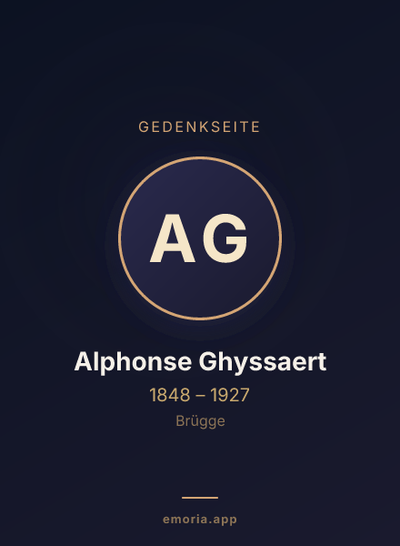 Gedenkportrait von Alphonse Ghyssaert