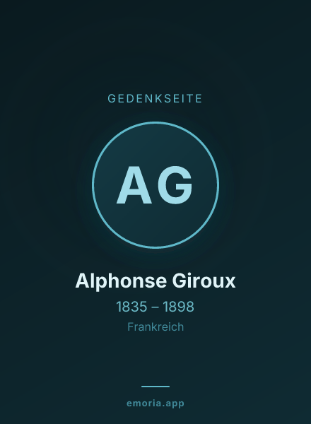 Gedenkportrait von Alphonse Giroux