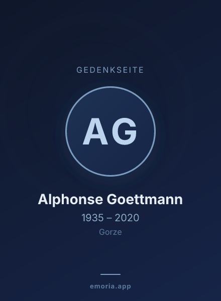 Gedenkportrait von Alphonse Goettmann