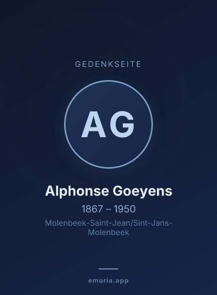 Gedenkportrait von Alphonse Goeyens