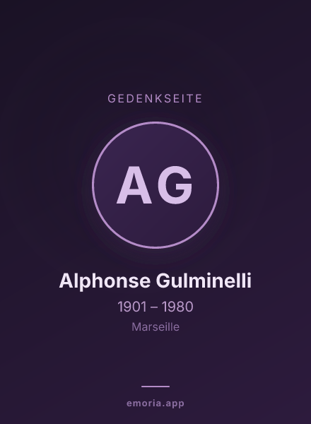 Gedenkportrait von Alphonse Gulminelli