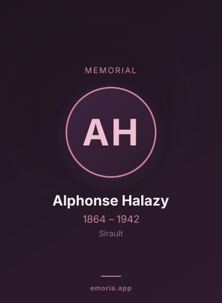 Memorial portrait of Alphonse Halazy