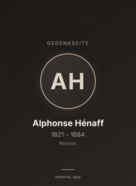 Gedenkportrait von Alphonse Hénaff