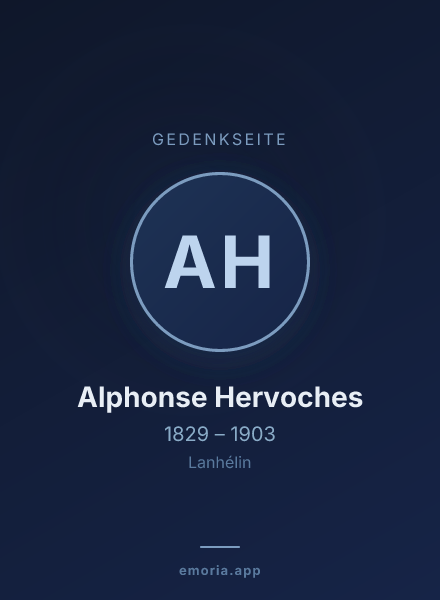 Gedenkportrait von Alphonse Hervoches