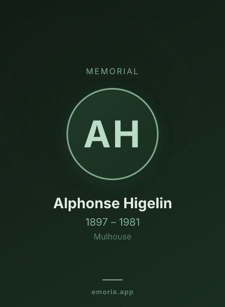 Memorial portrait of Alphonse Higelin