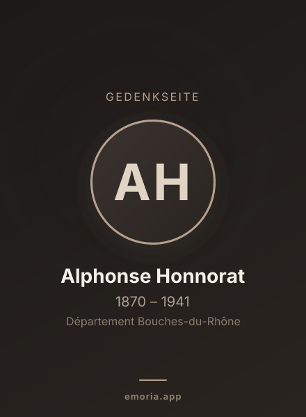 Gedenkportrait von Alphonse Honnorat