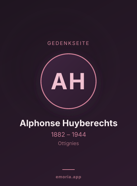 Gedenkportrait von Alphonse Huyberechts