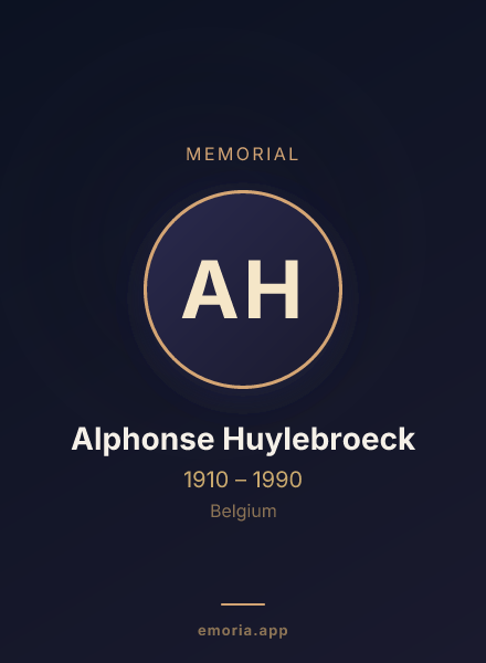 Memorial portrait of Alphonse Huylebroeck