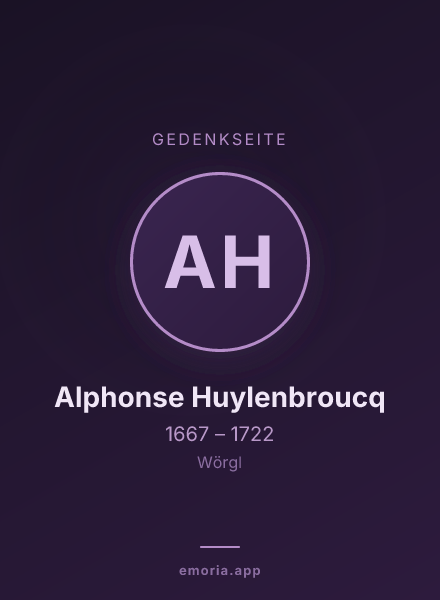 Gedenkportrait von Alphonse Huylenbroucq