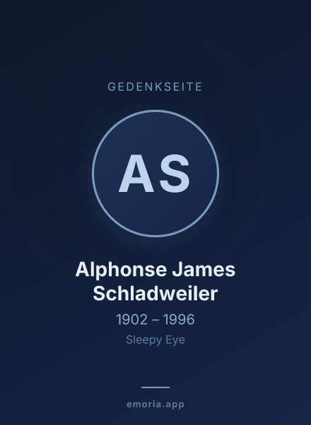 Gedenkportrait von Alphonse James Schladweiler
