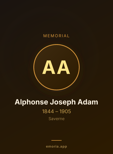 Memorial portrait of Alphonse Joseph Adam