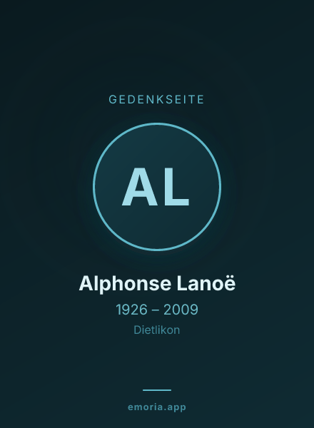 Gedenkportrait von Alphonse Lanoë