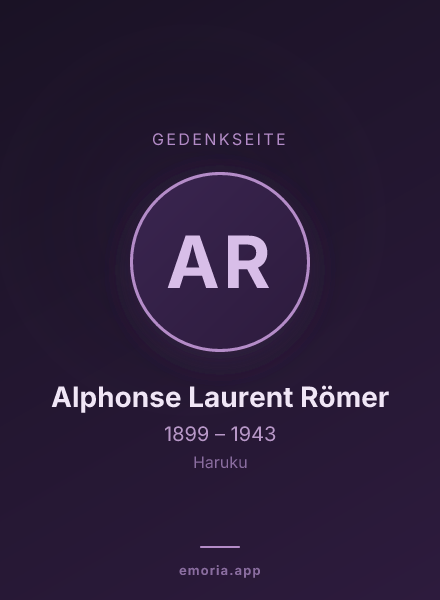 Gedenkportrait von Alphonse Laurent Römer